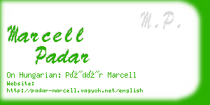 marcell padar business card